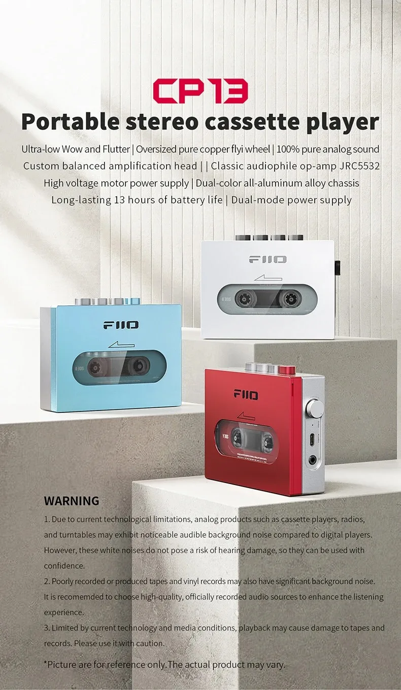 FiiO CP13 reproductor de música estéreo portátil Walkman 13 horas