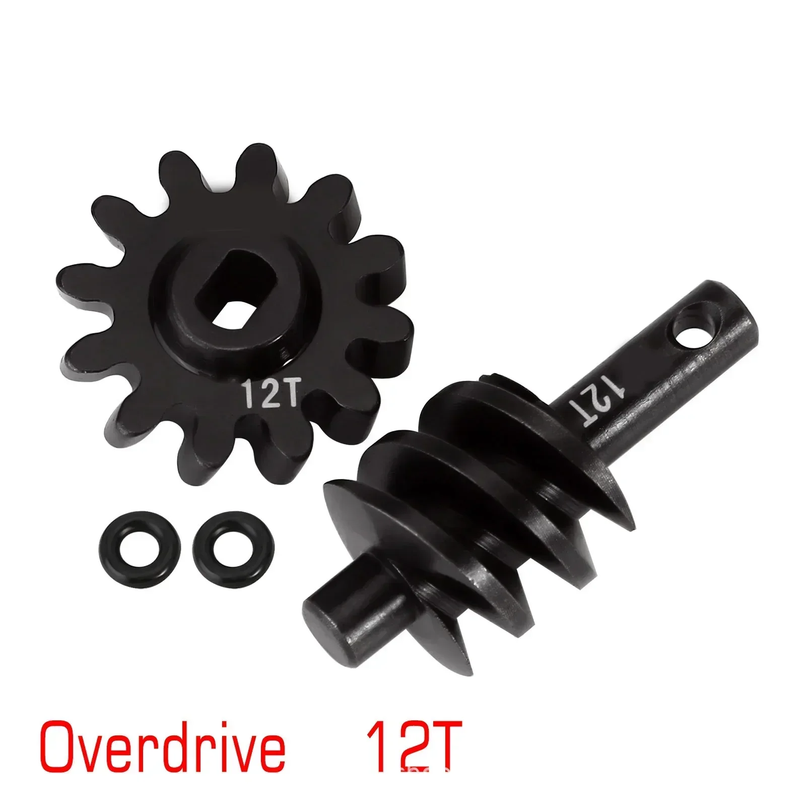 Overdrive Underdrive Worm eje diferencial engranajes de acero 12T 13T 14T 16T para 1/24 coche trepador de control remoto Axial SCX24 actualización