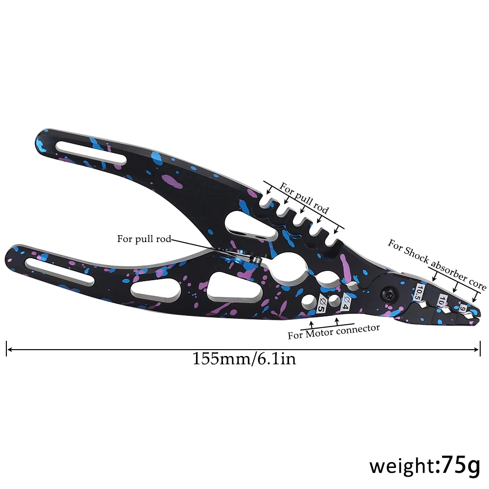 Rc Shock Pliers Multi-function Tool Rc Shocks Tools For Assembly & Disassembly, Rod Ball Clamp For Rc Car Repairs And Upgrades