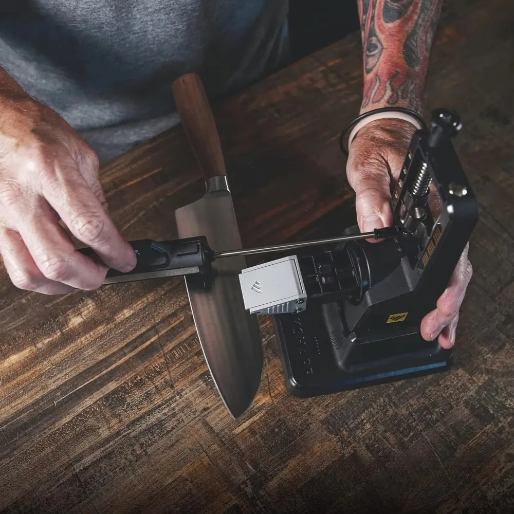 الأثاث. مبراة سكاكين النخبة ذات الدقة السوداء، للصيد، مسننة وسكاكين المطبخ، سريعة وسهلة، متينة للغاية #6