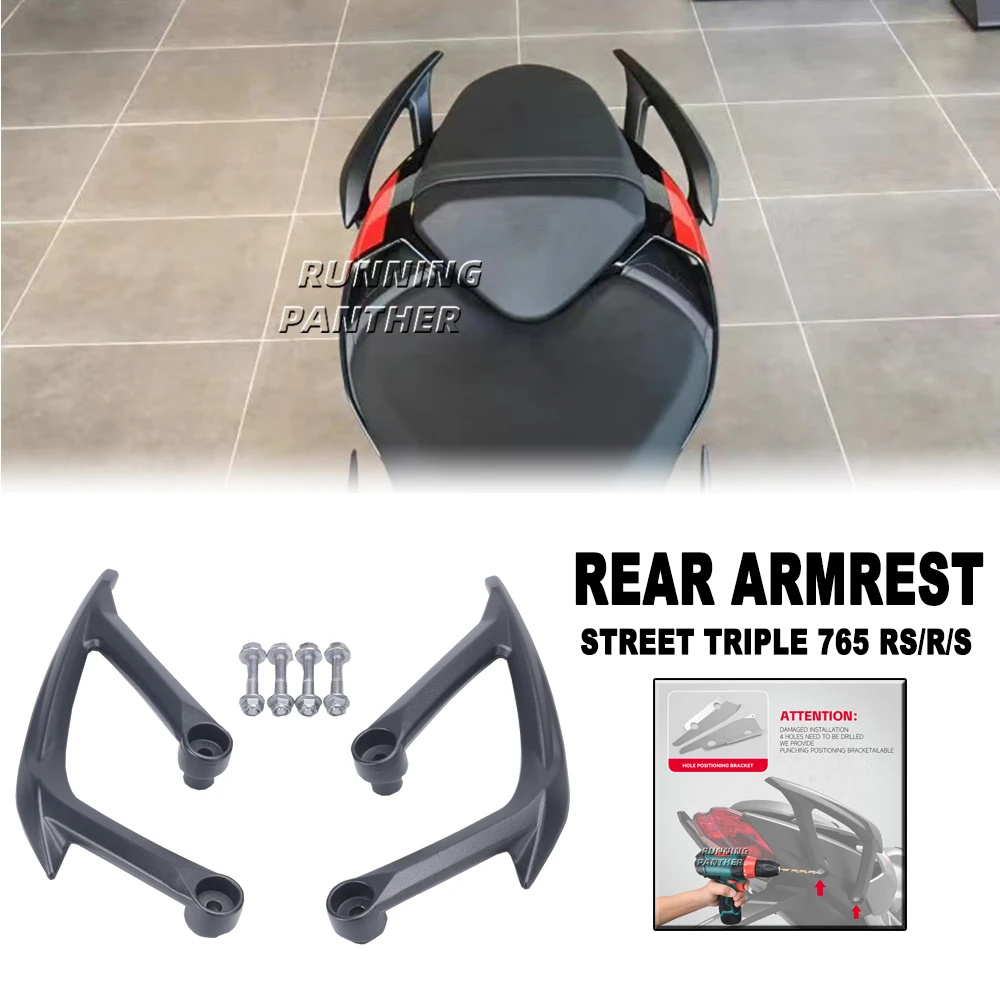 NEW For Street Triple 765RS 765R 765S 765 RS R S Motorcycle Passenger Rear Armrest Grab Handle Seat Hand Handle Grab Bar