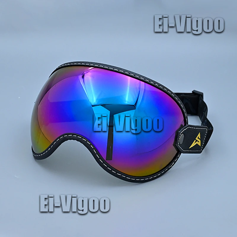 Casco Universal para motocicleta, visera de escudo de burbujas, lentes de sol, accesorios para gafas, se adaptan a todos los cascos de cara abierta Retro Vintage