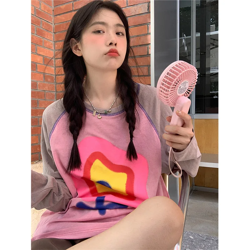 color-blo-fun-long-sve-t-irt-women's-loose-fit-sun-protection-top-korean-sle-premium-feel-small-size-friendly