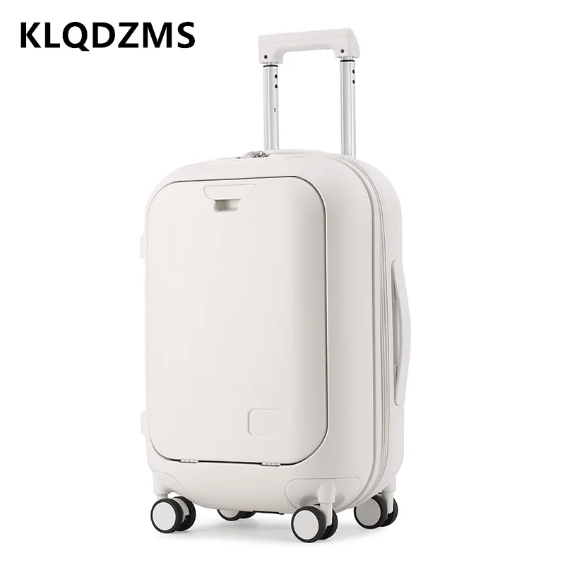 KLQDZMS Carry-on Travel Luggage USB Charging Boarding Case Front Opening Laptop Trolley Case 18