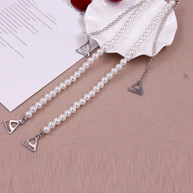 Imitatie Parels Schouderbandjes Verstelbare Elegante Lingerie Bandjes Mode Intieme Accessoires Nieuwe Comfortabele Bh Ketting