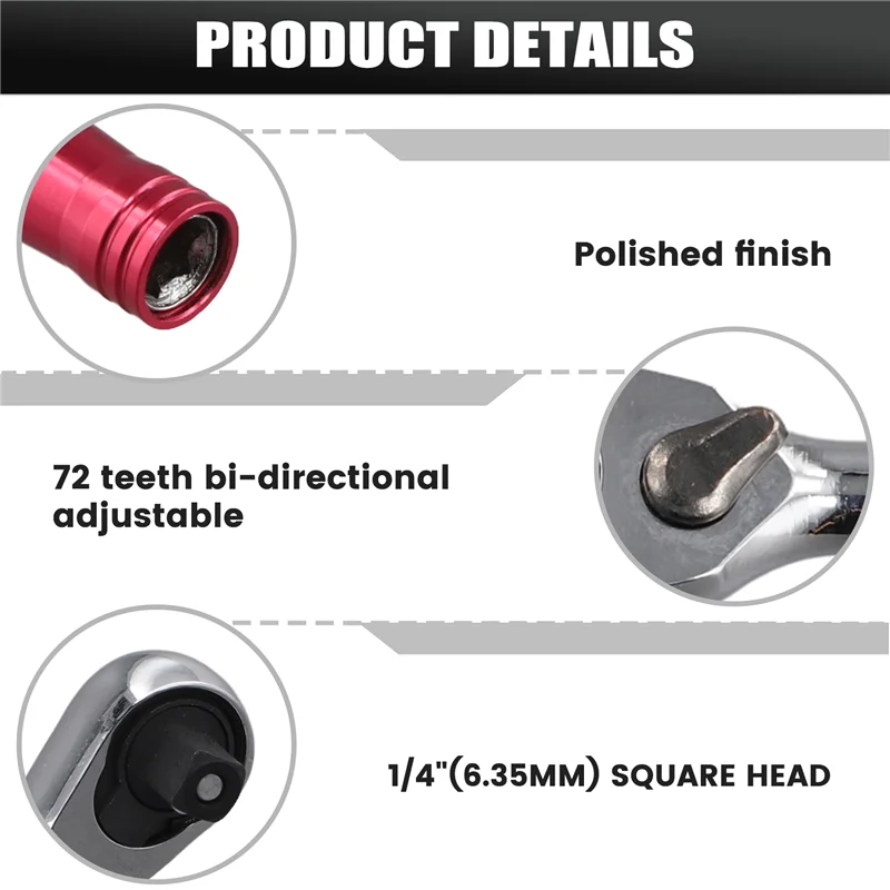 

High Quality-2-In-1 Mini Hex Wrench Hand Sockets Ratchets 1/4 Wrench Set Screwdriver Torques Spanners Hand Repair Tool For Bicyc