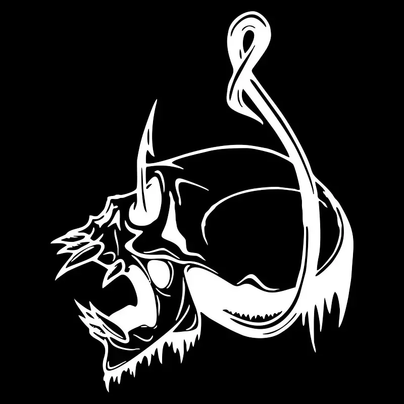 window decal skeleton fishhook fishbone boat paper car motorcycle external accessories truck car Vinyl Sticker
