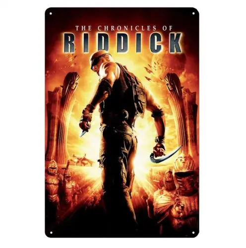 1p，The Chronicles Of Riddick Vin Movie Metal Poster Tin Sign 20x30cm