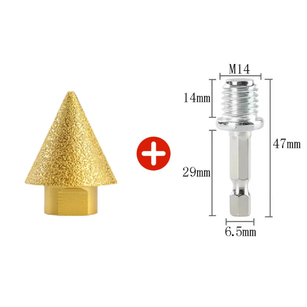 Durable Diamond Chamfer Bit For Marble Tile Ceramic Granite Hole Enlarging Milling Grinder Accessory Dry Drilling Tool