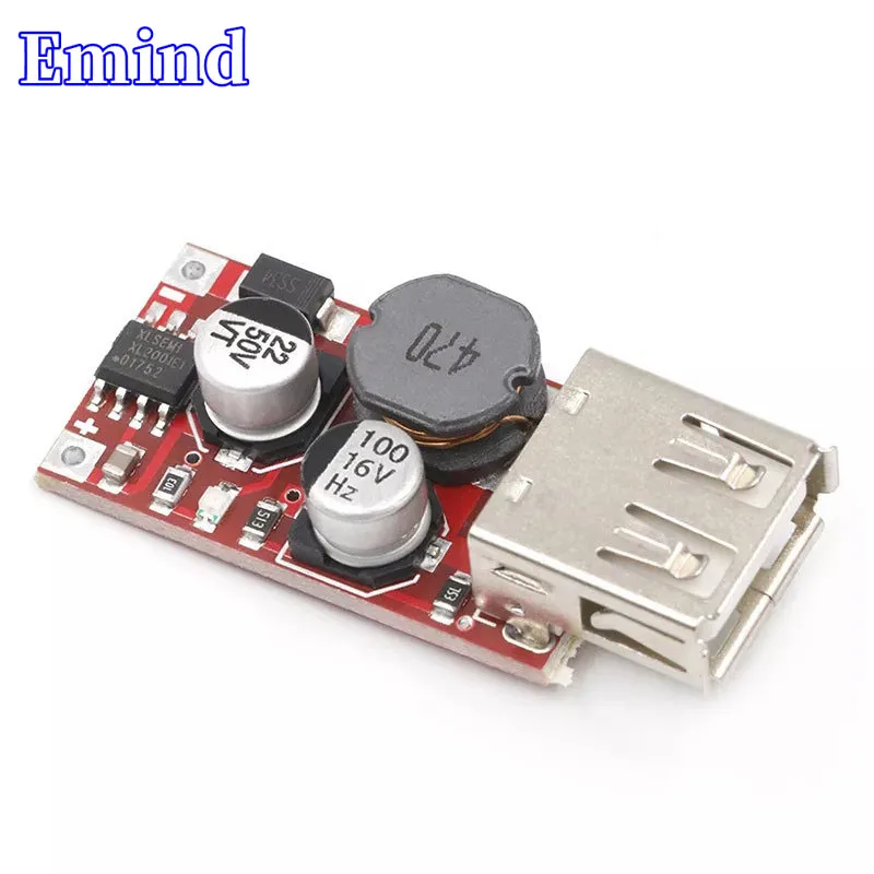 

5/10/20/50/100Pcs 9V/12V/24V to 5V DC-DC Buck Car Charger Car Charger 3A Output USB Buck Voltage Regulator Module Red