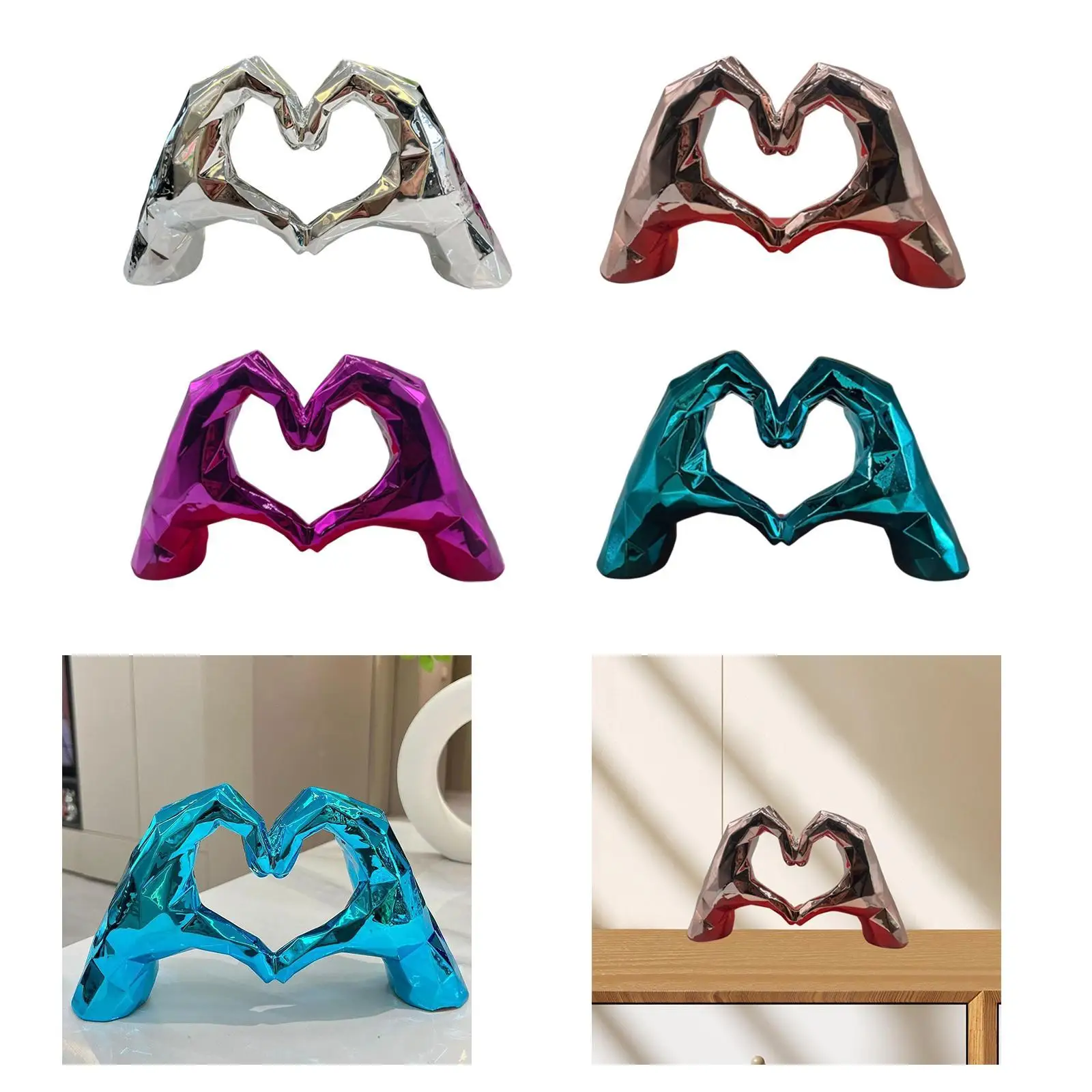 

Heart Hand Sculpture Resin Table Ornament for Anniversary Shelves Desktop
