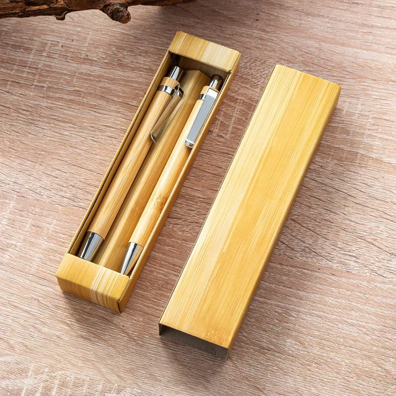 Top-10Set Bamboo Multifunctional Touch Pen & Ballpoint Pen Office School Wrting Stationery Business Signature Ball Pens