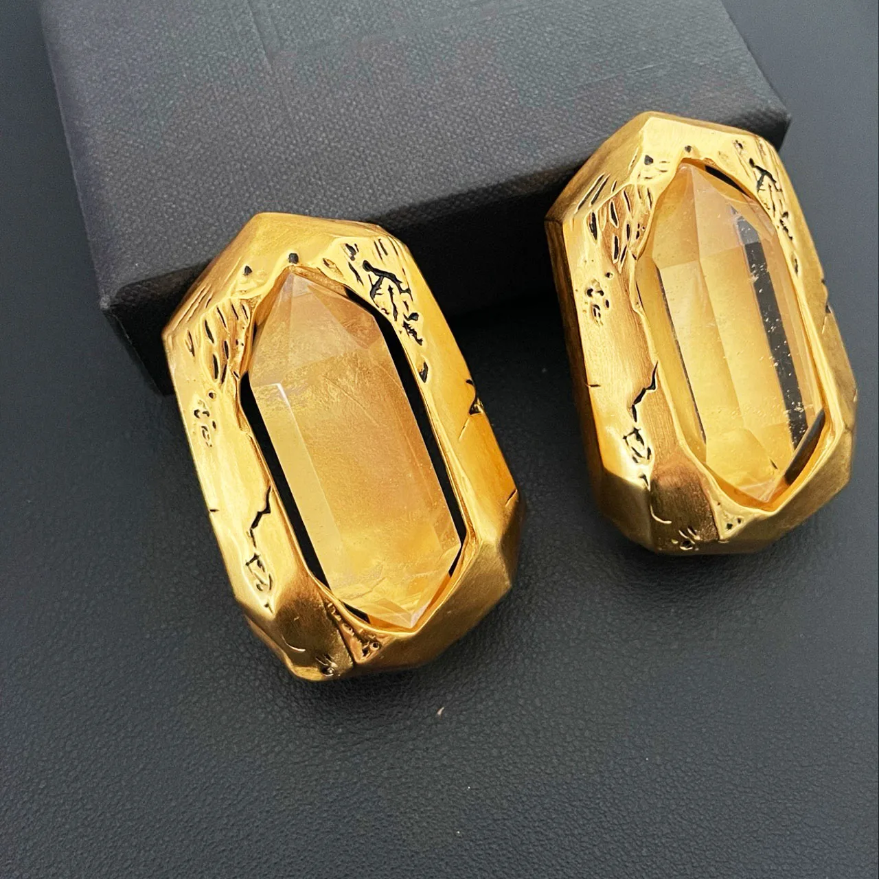 New Jewelry & Accessories Vintage Style Cylindrical Crystal Geometric Large Earring For Women's Parties & Gifts