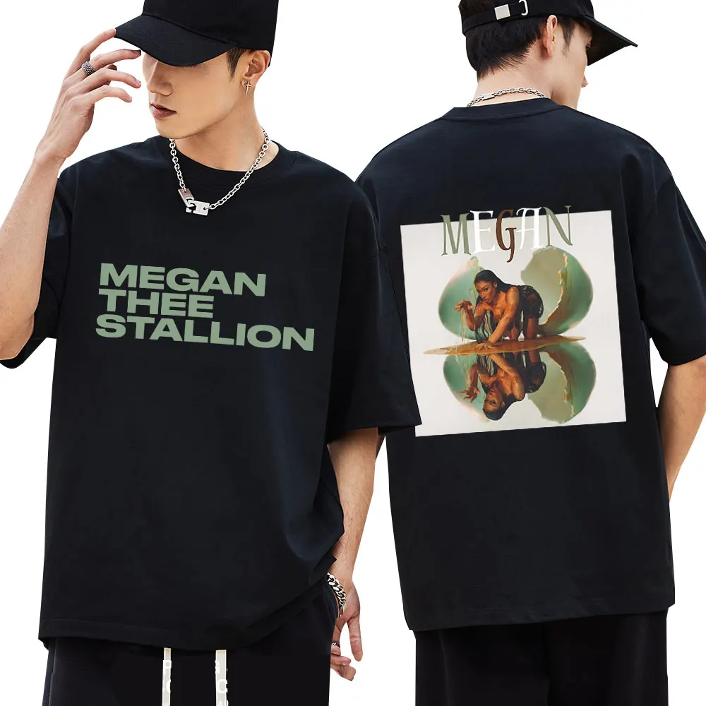 Megan Thee Stallion New Album Megan T-Shirt Men Women Fashion Hip Hop Aesthetic T Shirts Loose 100% Cotton Y2k Tshirt Streetwear