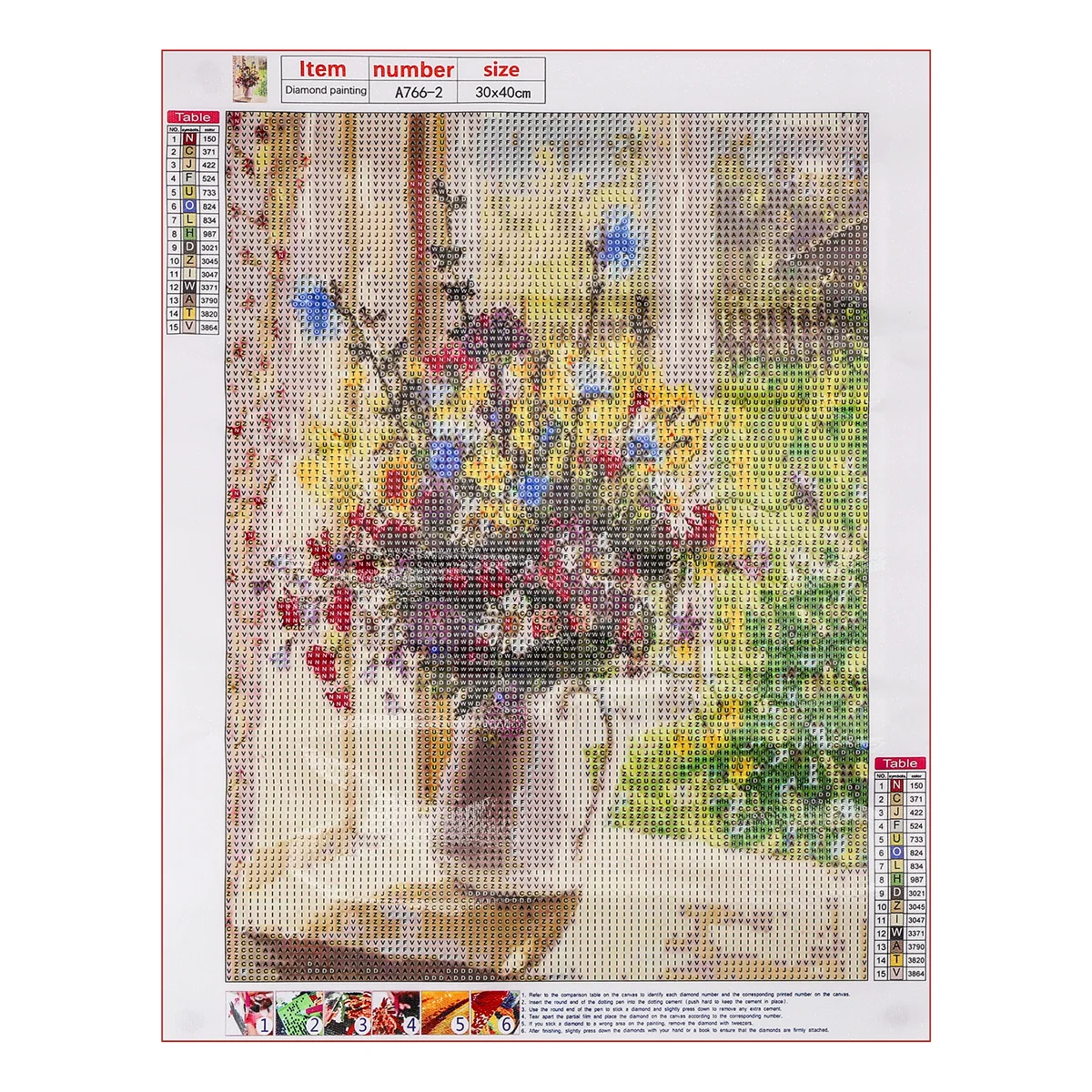 

High-quality Art Kit Diy By Number Kit Diy Arts Craft Wall Decor, Full Drill Flower Of Summer, No Frame