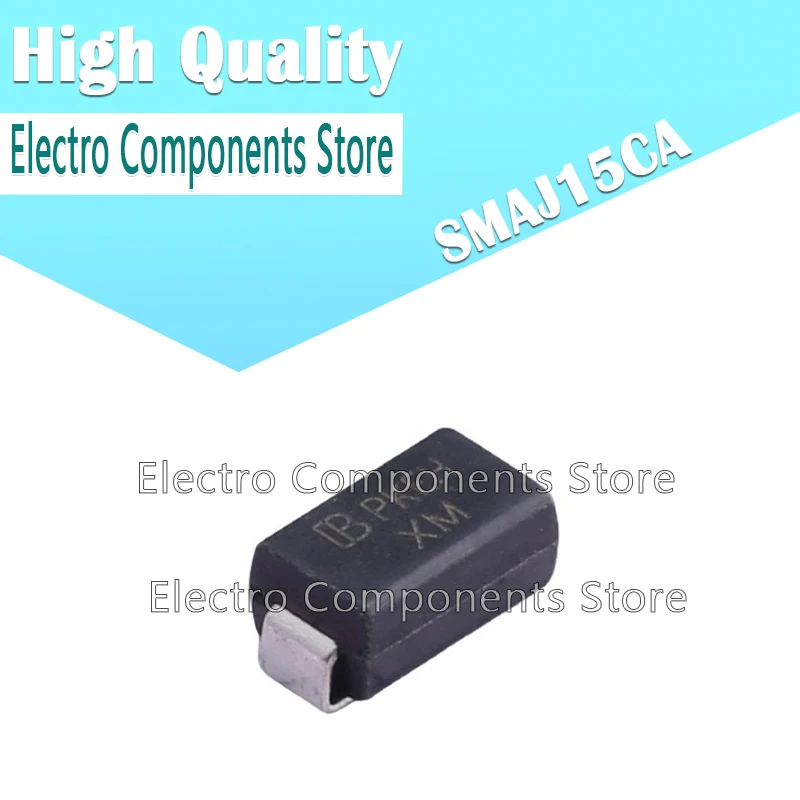10Pcs/Lot SMAJ15CA (Marking XM) XM Transient Voltage Suppressors (TVS) ESD Protection Diodes / TVS Diodes 400W 15V SMAJ15CA/TR13