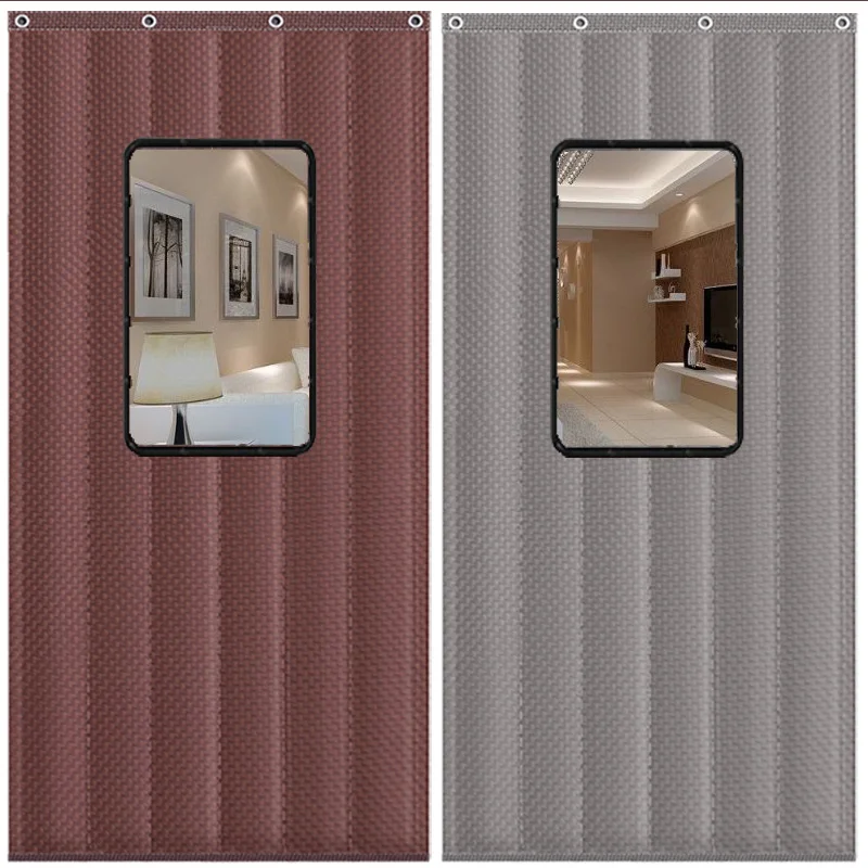 

Oxford Cloth PU Door Curtain for Warmth Sound Insulation Wind and Cold Resistance Sealed Curtains for Household Air Conditioning