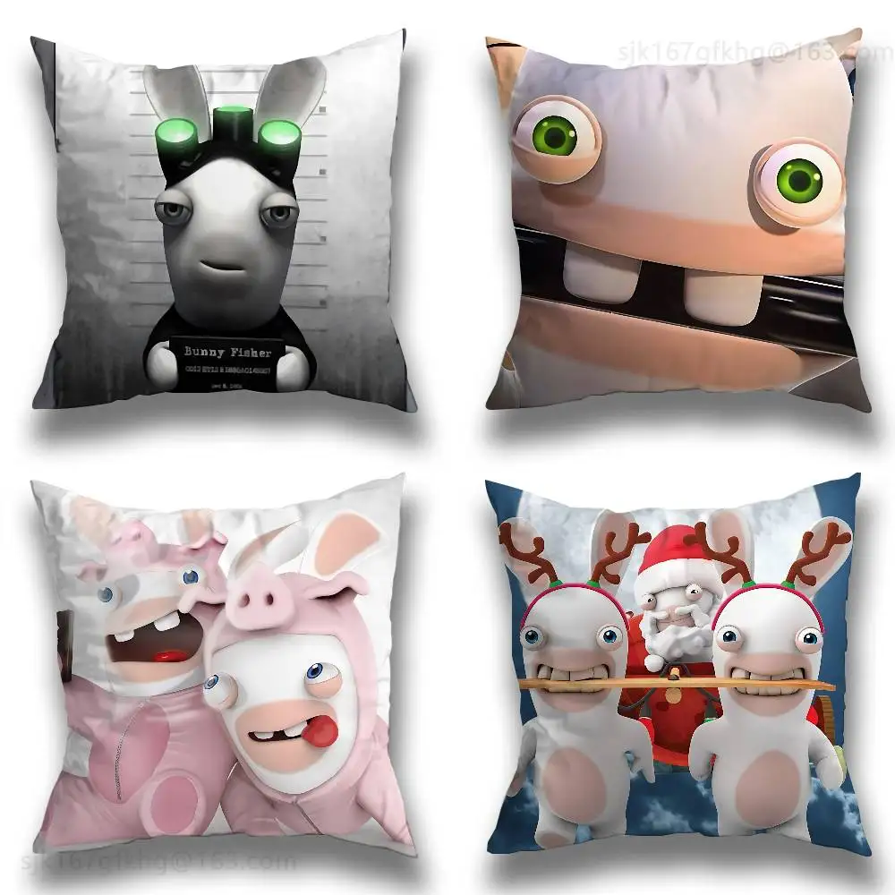 

Anime R-Rabbids Invasion pillowcase casual style decoration, suitable for home decoration (excluding pillow core)