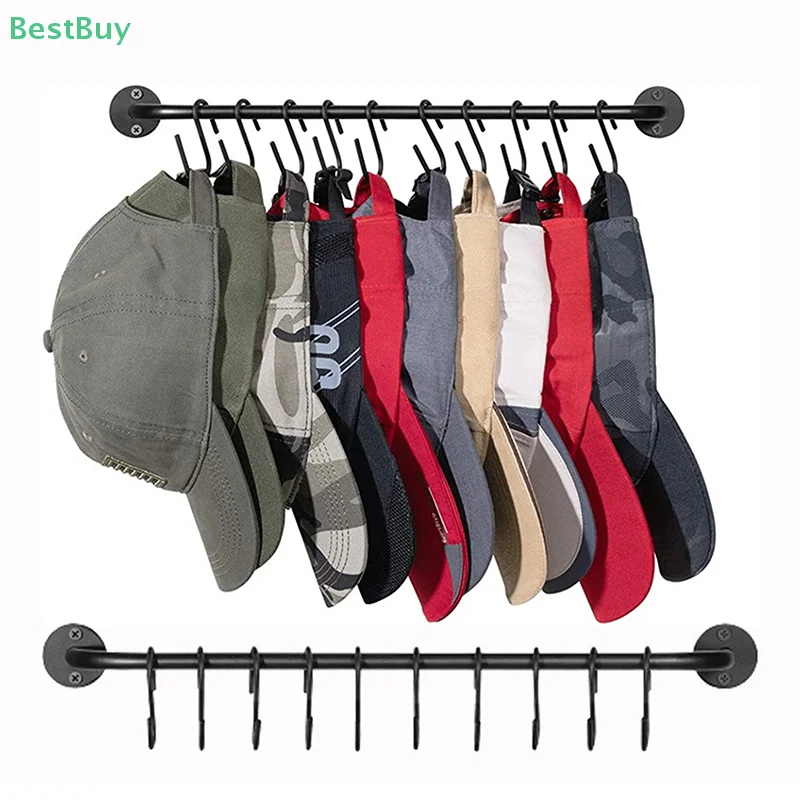 Multi-function Rails with Hooks, Simple Wrought Iron Coat Storage Hangers, Kitchen Storage Rails, Hangers Behind Doors, S-hooks