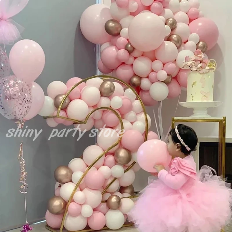 Arc de guirlande de ballons Macaron, blanc, rose, bleu, violet, ballon mariage, décor de fête d'anniversaire, enfants, jouets Globos de douche de bébé