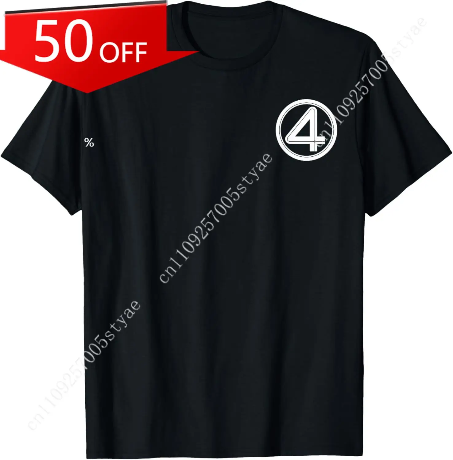 

Marvel The Fantastic Four: First Steps Left Pocket 4 Logo T-Shirt
