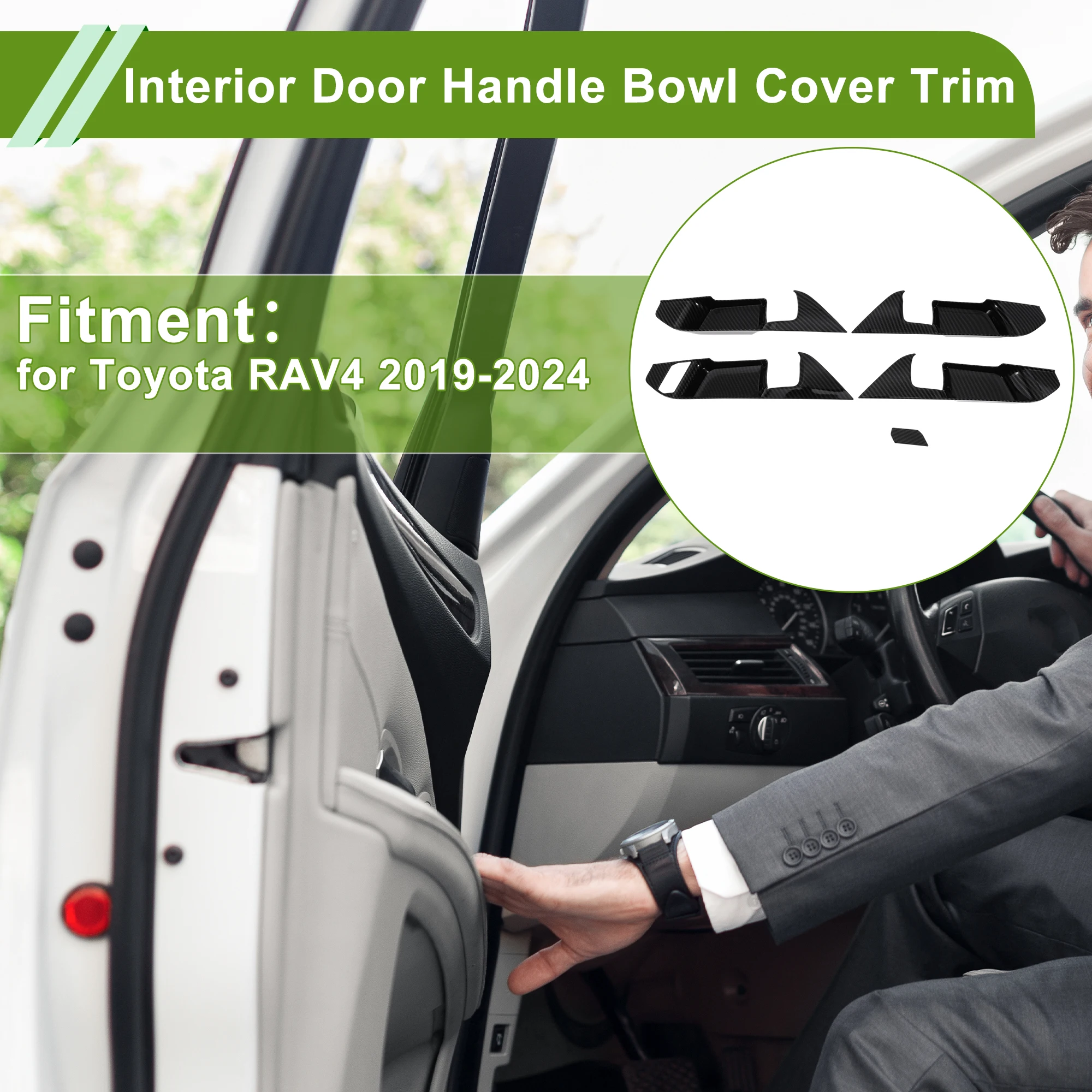 

UXCELL внутренняя дверная ручка, накладка чаши для Toyota RAV4 2019-2024, ABS, 1 комплект