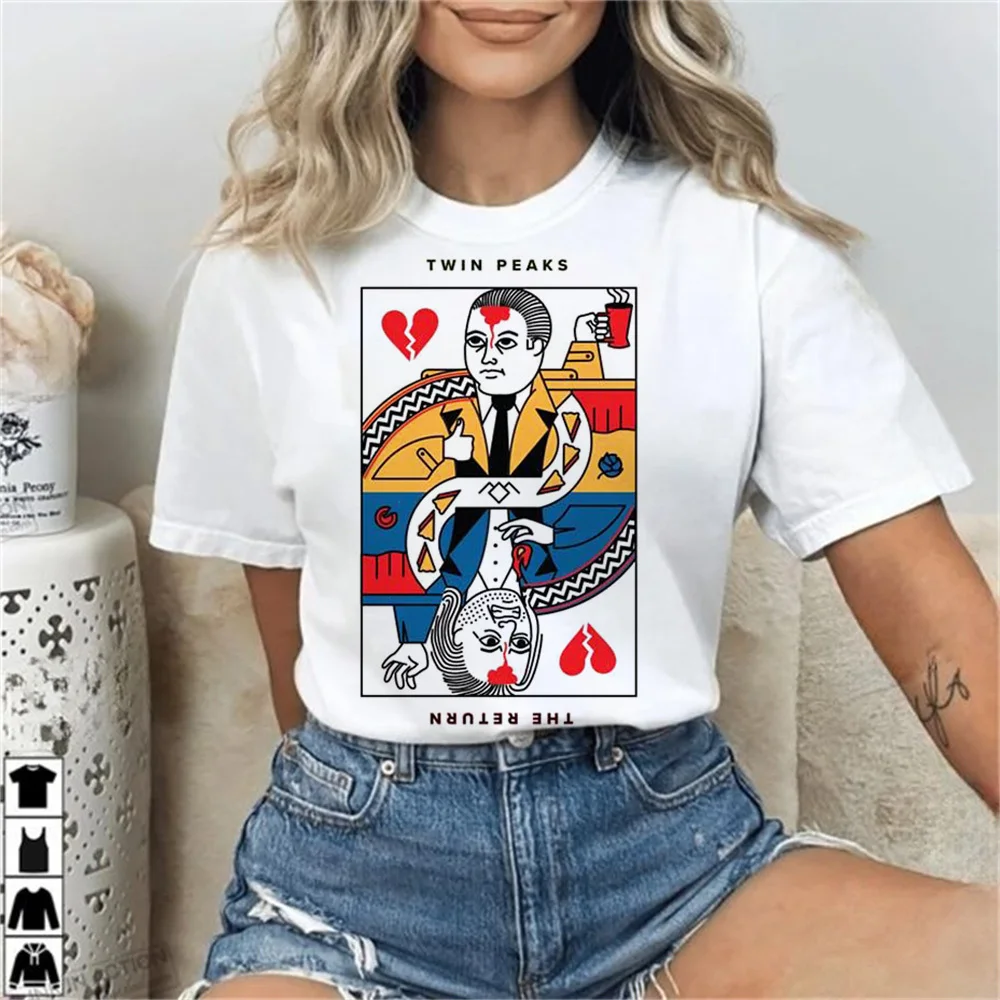 Twin Peaks Ring Owl shirt women 80s women Trendy aesthetic korean clothes Pop Culture t-shirt anime Grunge 80s Punk 2000s Y2k