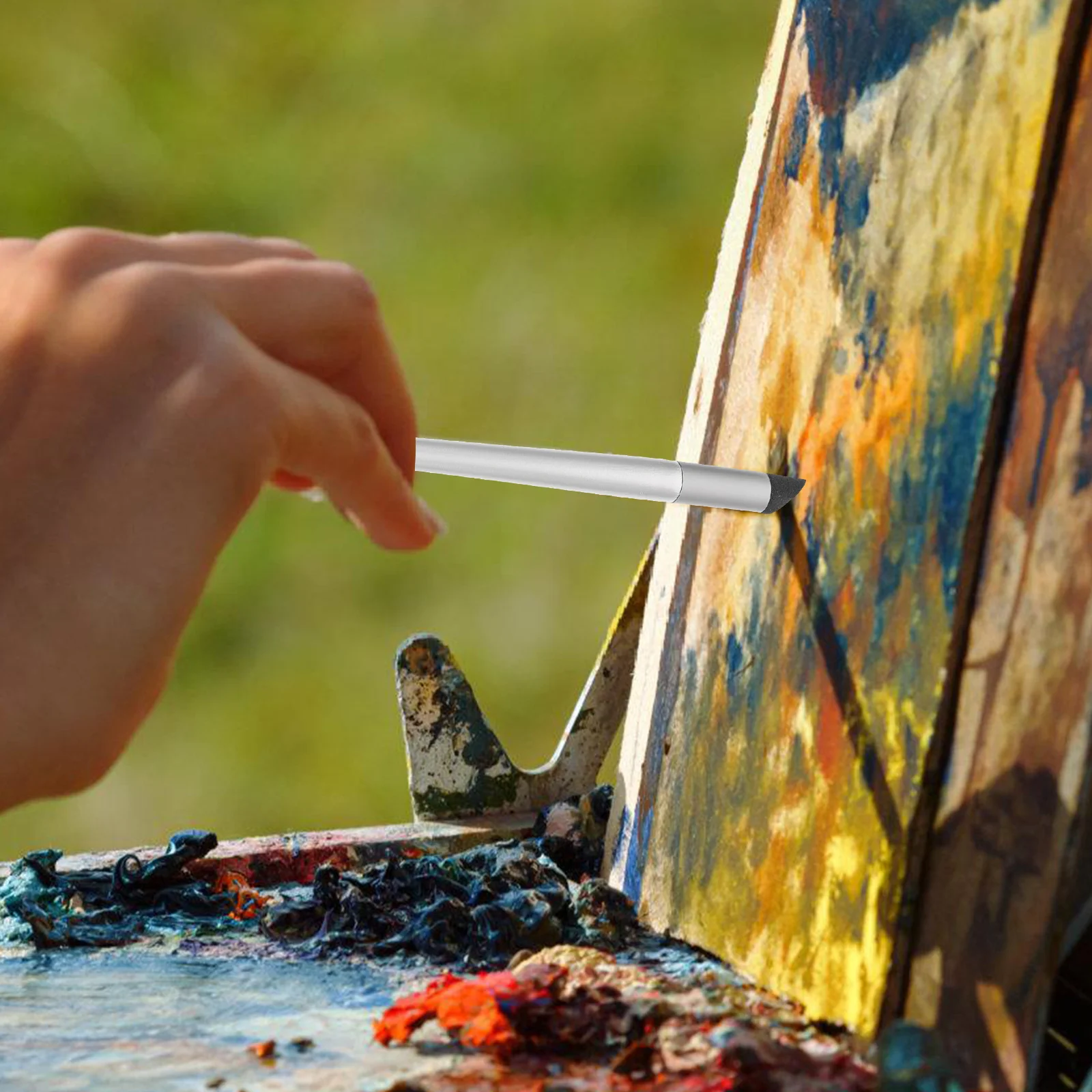 

3pcs Oil Sticks Vibrant Colors Blending Detailing Portable Art Tool For Canvas Oil Painting Brush Tool Painting Supply