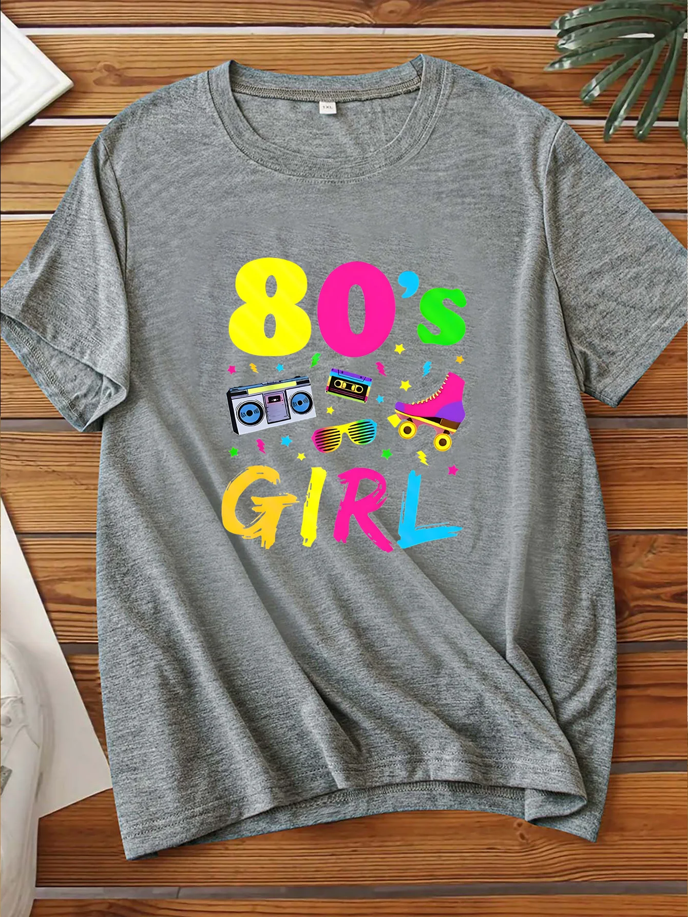 

Women's plus Size T-Shirt round Neck Short Sleeve Printed 1-7XL Comfortable Casual Top for Ladies (Fan Gear)