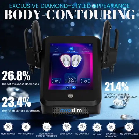 EMS MYOslim Hi-emt Body Sculpt Machine Sculpting Weight Loss Massager Device Electromagnetic Fat Slimming Muscle Stimulation