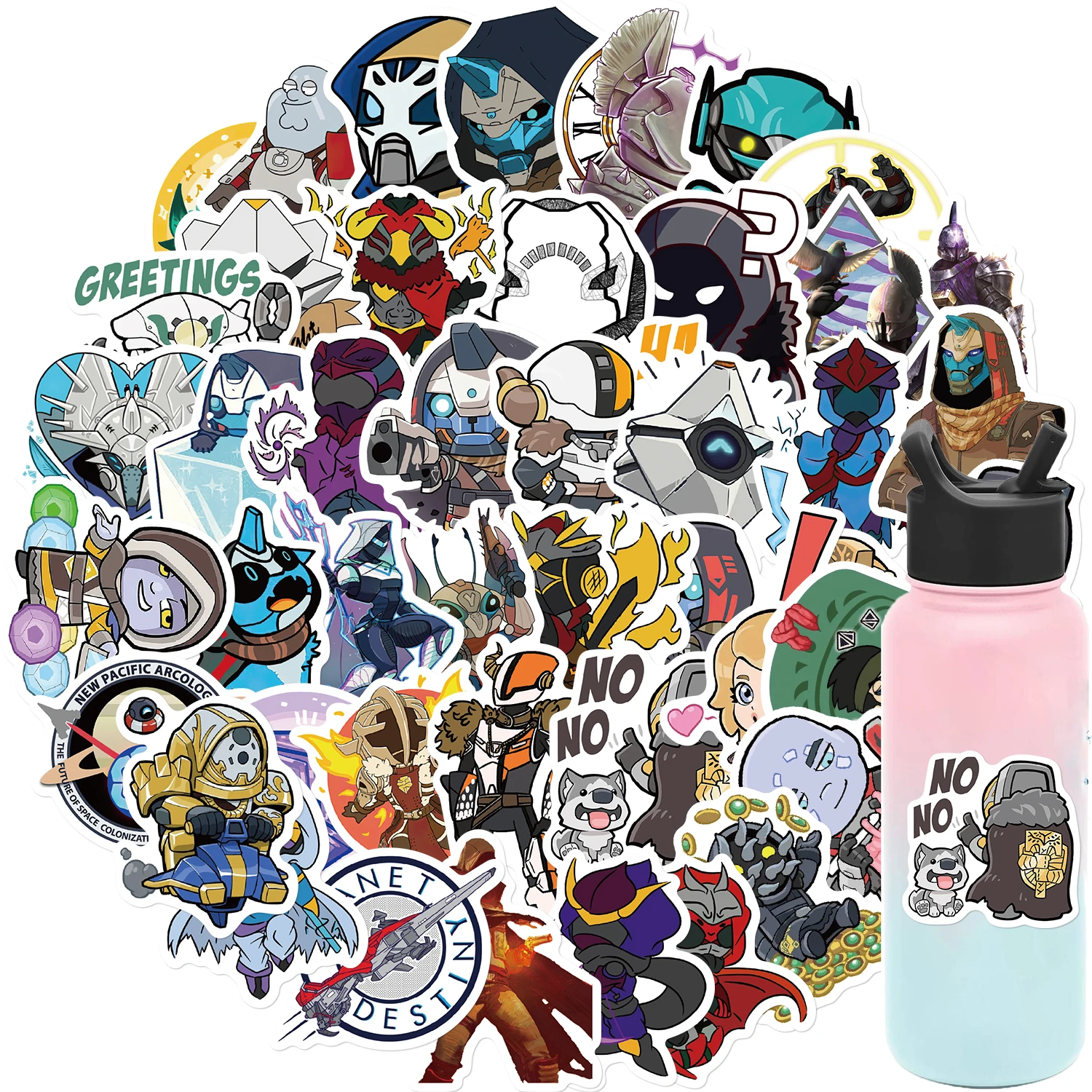 50PCS สติกเกอร์การ์ตูนน่ารัก DIY ไดอารี่แล็ปท็อปสเก็ตบอร์ด Graffiti Decal สนุกของเล่นคลาสสิก