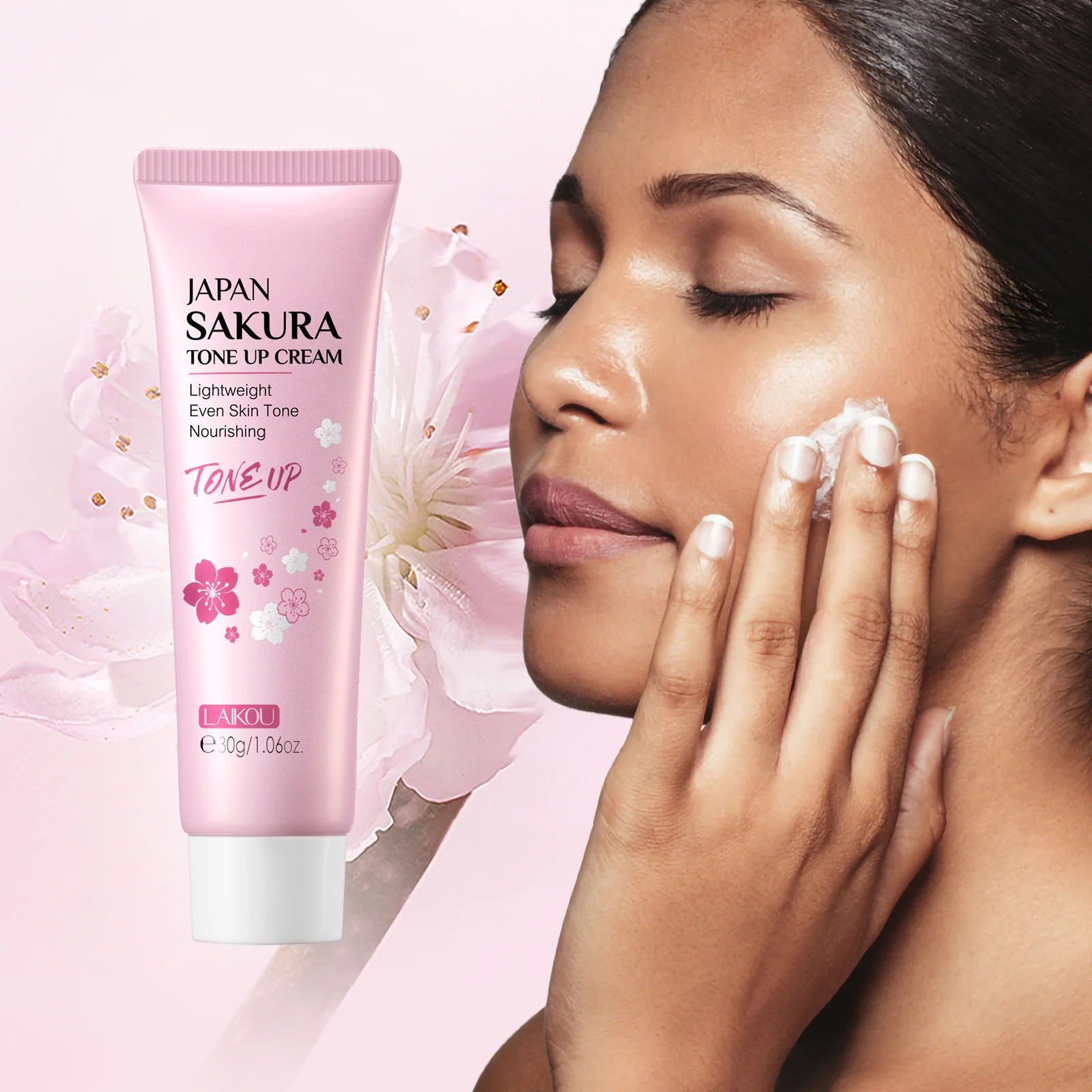 LAIKOU JAPAN SAKURA Tone Up Cream 30g Conceal Blemishes Brighten Skin Reduce Dullness Oxidation Delicate Lazy Cream