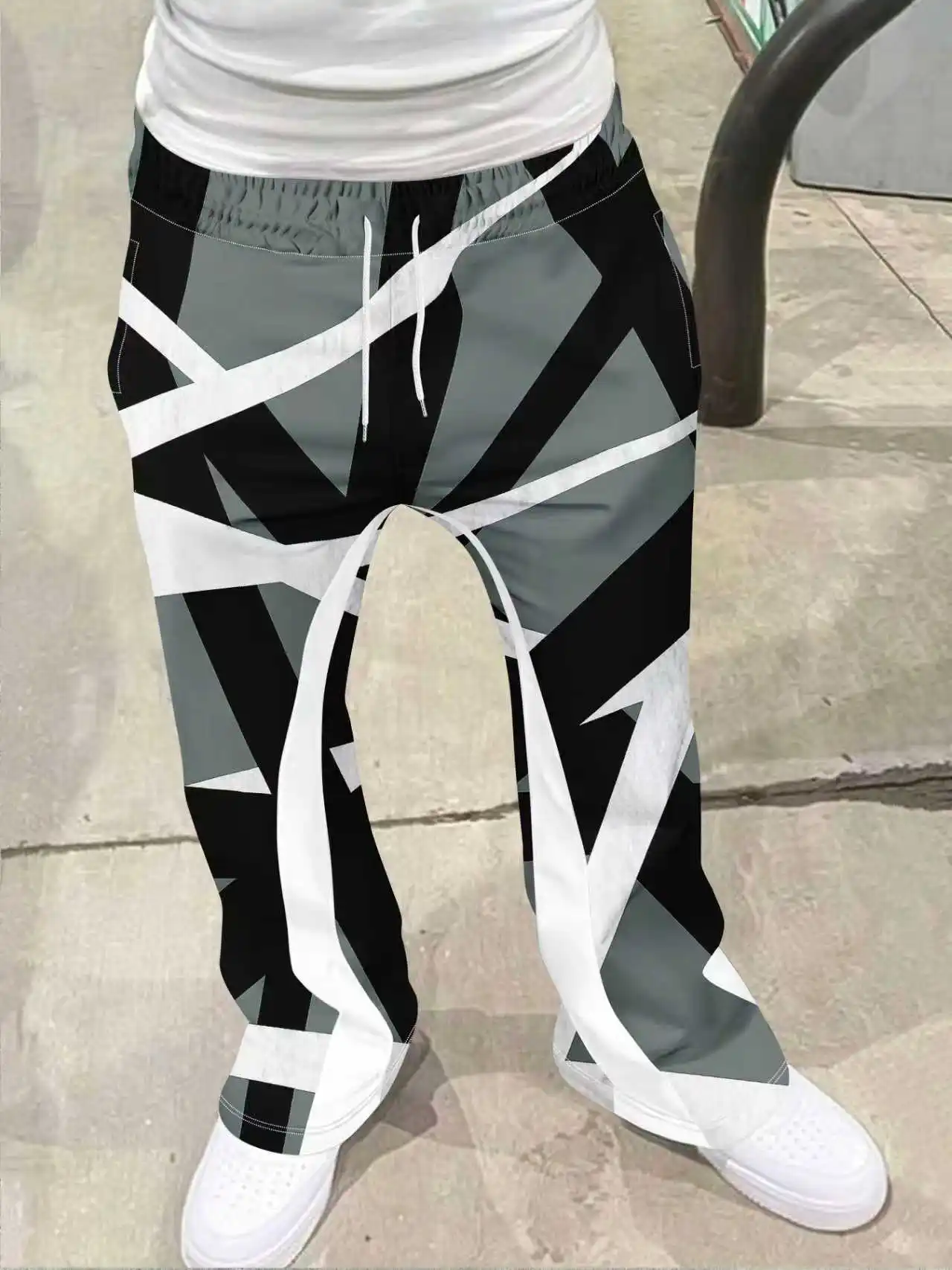 

Y2k расклешенные брюки мужские свободные брюки с 3D принтом повседневные спортивные штаны со средней талией спортивная женская одежда уличная одежда винтажные брюки в стиле хип-хоп