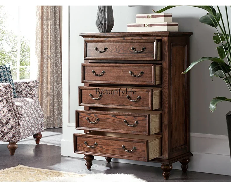 American country chest of drawers Italian storage solid wood chest of drawers