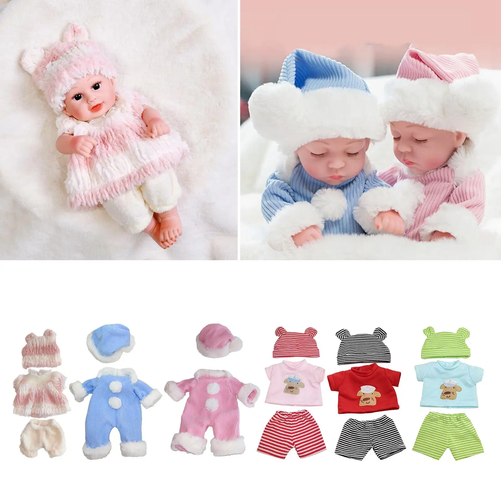 Fashion Clothes Costumes Suit Pajamas Nightgown Set for 30cm Dolls