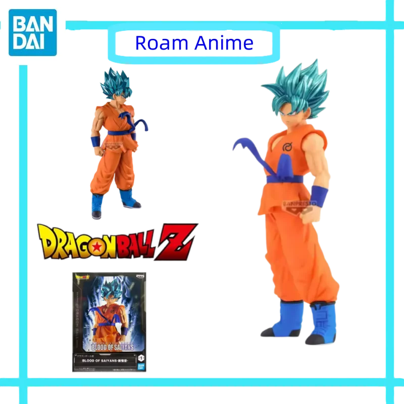 

Original Bandai Anime Model Dragon Ball BLOOD OF SAIYANS Son Goku Super Saiyan Blue Action Figures Toys Gift for Kids Spot Goods