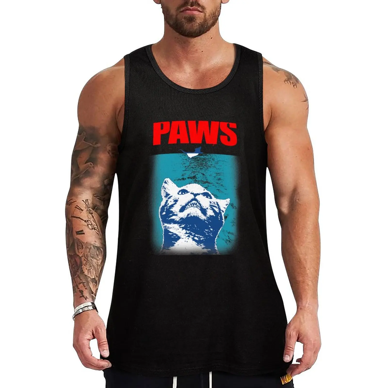 Paws, Cat parody Tank Top Men's clothes Men's gym summer 2024 Sleeveless men