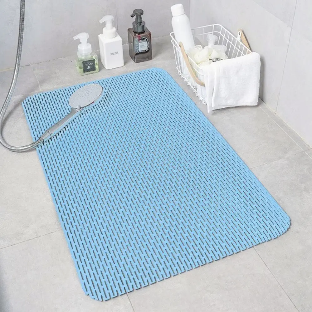 Safety PVC Shower Mat Anti Slip Bathroom Floor Rug For QISILOVE Bathtub Carpet Drainage Pad Waterproof Soft Surfaces