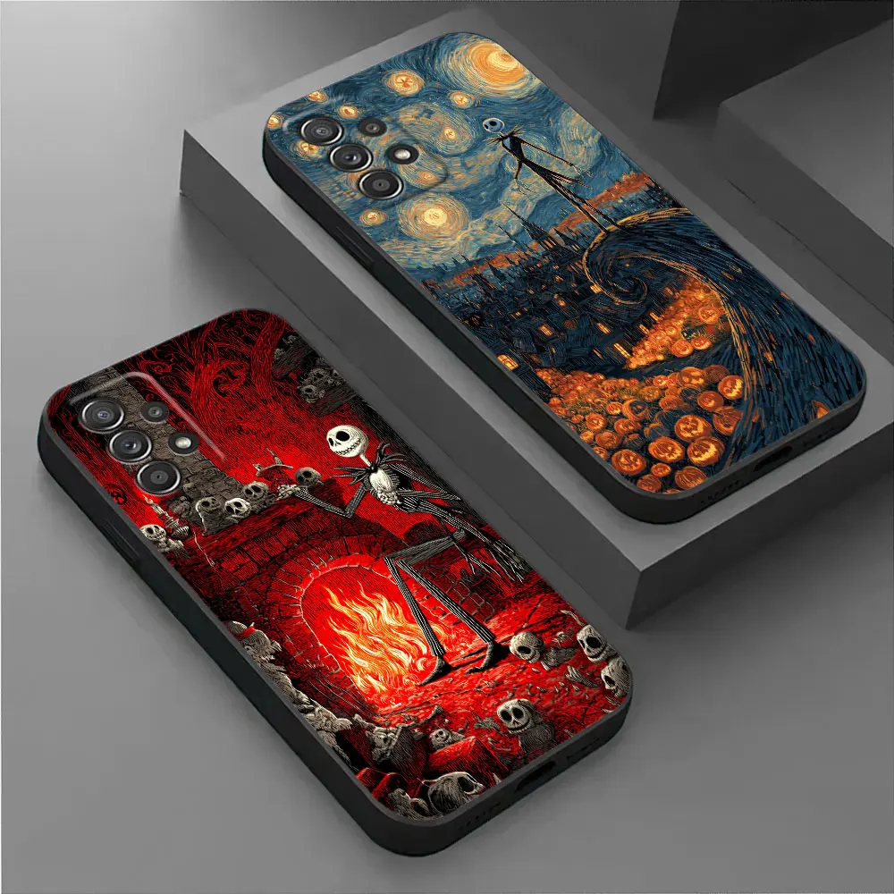 

Halloween Jack Sally For Samsung Galaxy A56 Case A36 A26 A17 A16 A07 A55 A54 A52S A53 5G A51 A34 A35 A33 A32 A50 A72 A7 A9 Cover