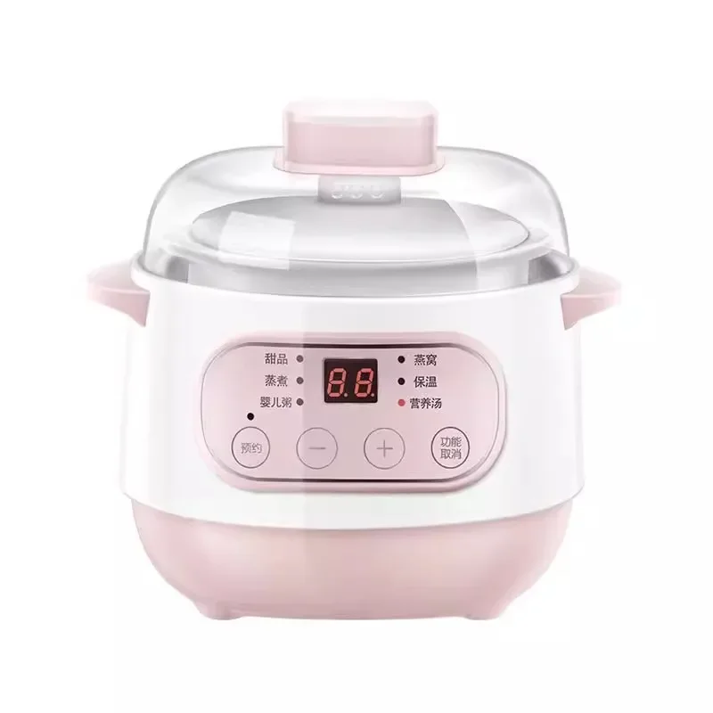 110V/220V Electric Steamer Ceramic Double Boiler for Home Use Multifunctional Slow Cooker USA Canada Japan