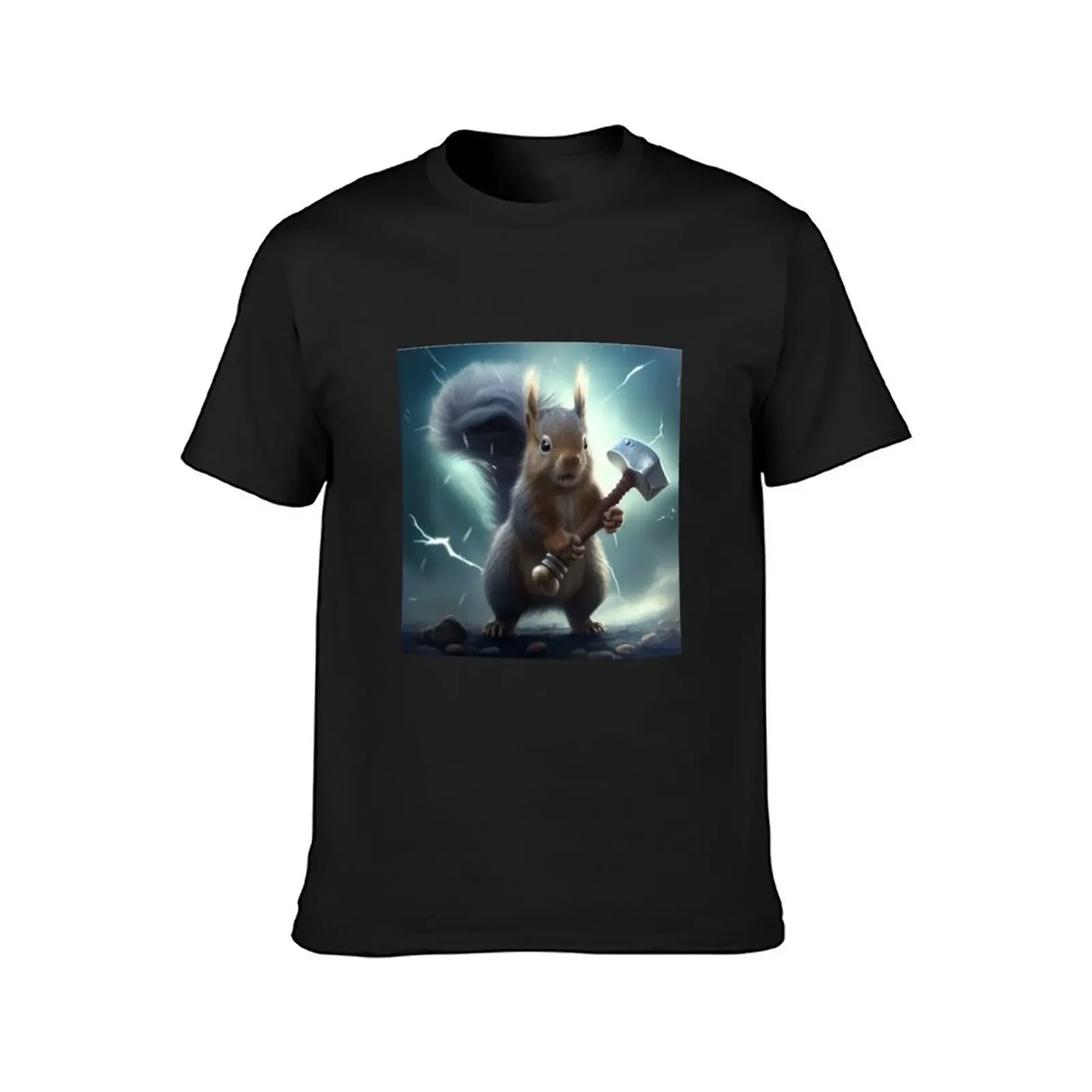 Thor Squirrel T-Shirt korean fashion sweat shirts graphic tees anime tshirt clothing for men