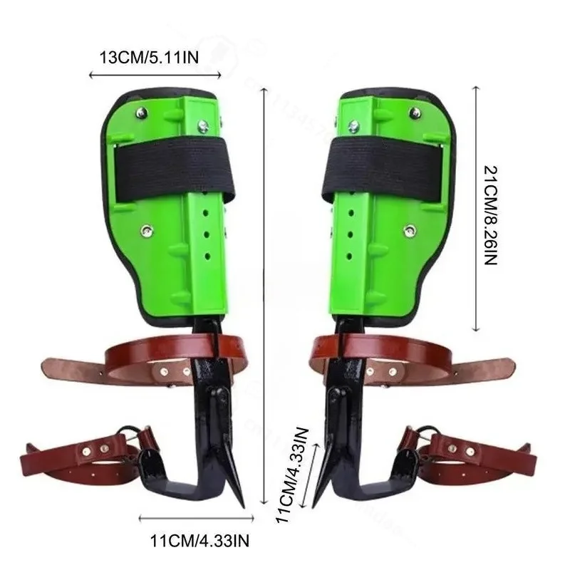 Cast Steel Green Plastic Tree Climbing Upright Tree Climbing Shoes Mountaineers Logging Hunting and Mountaineering Tools