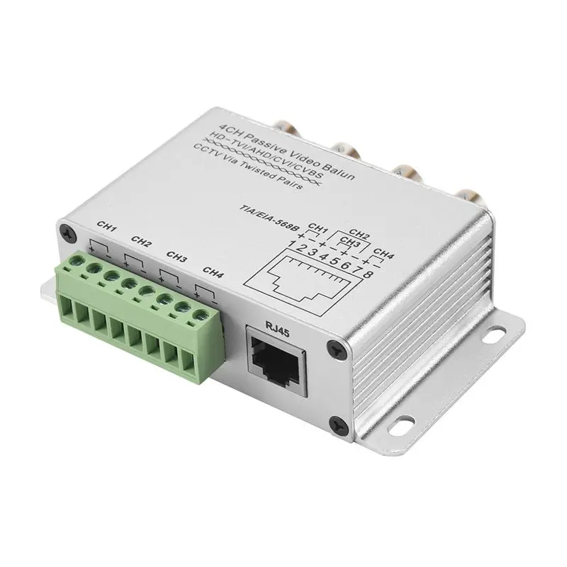 ABZZ-UTP 4 Channel Passive Video Balun Transceiver