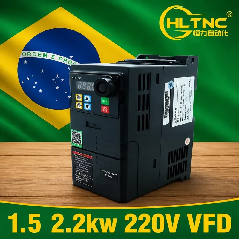 

Brazil Shipped 1.5kw 2.2KW 220Vfrequency Converter VFD for Metal Milling Spindle Motor for Cnc Router