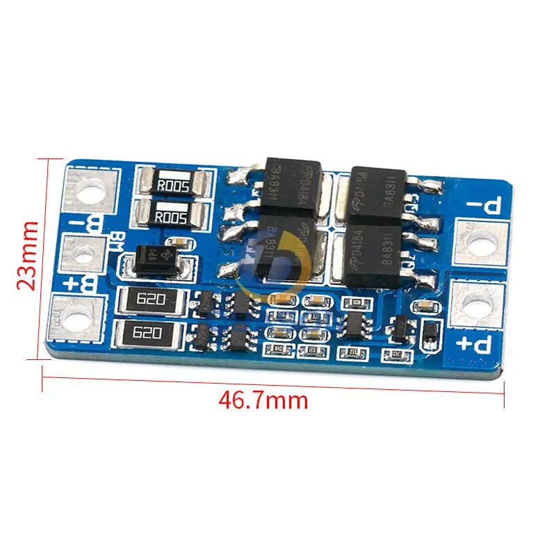 2S 10A 7.4V 18650 lithium battery protection board 8.4V balanced function/overcharged protection Good