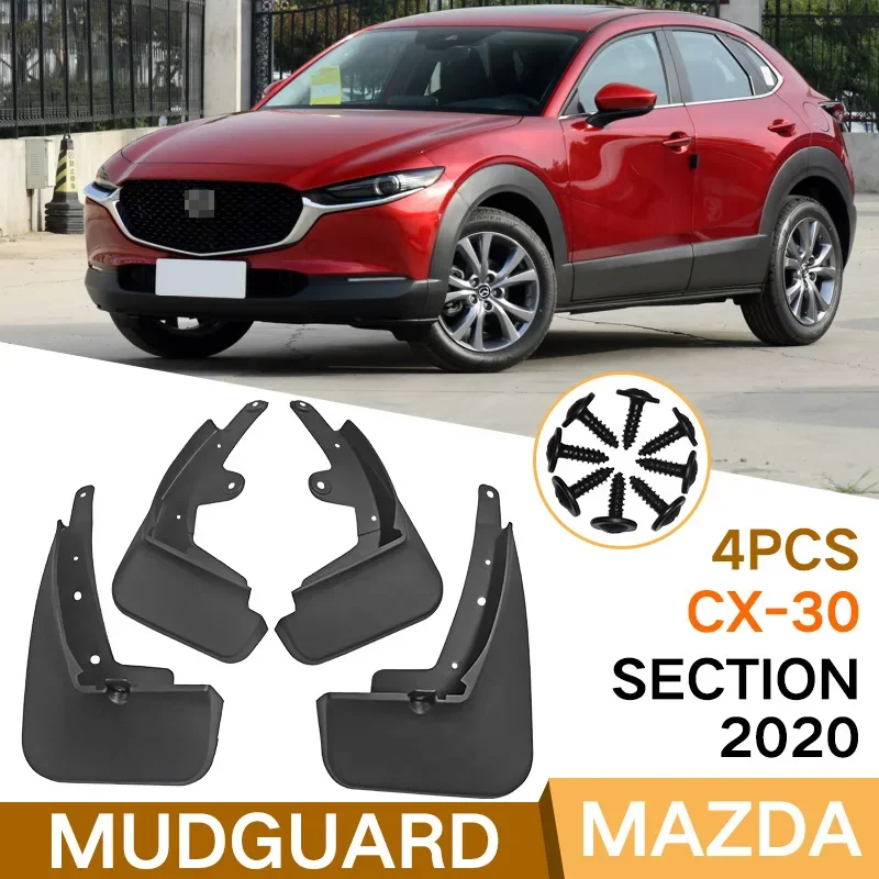 

For Mazda CX-30 2020 black car mudguard Reduce dust Resist tire dirt car accessories tools