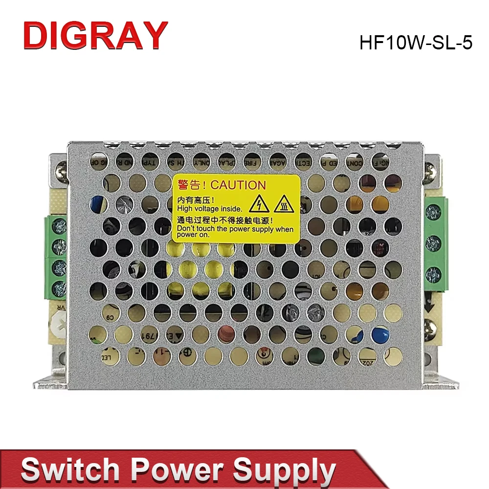 DIGRAY HF10W-SL-5 Hengfu Switching Power Supply 5V 5.0A for CO2 Fiber Laser Marking Machine JCZ Control Card Power Supply.