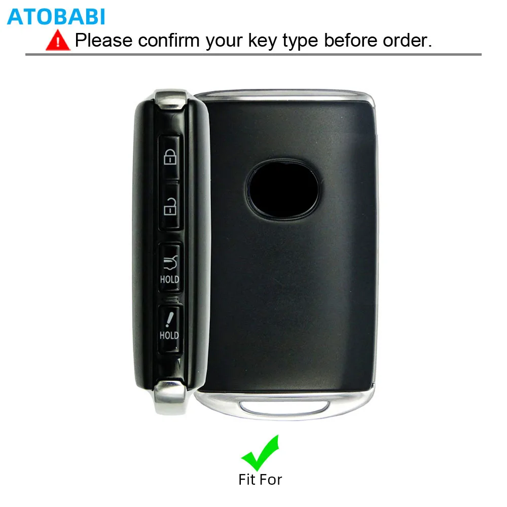 رمادي الجلود غطاء مفتاح السيارة حقيبة لمازدا 3 6 CX-5 CX-9 MX-5 مياتا CX-90 CX-50 CX-30 2023 2024 2025 الذكية عن بعد Fobs شل #2