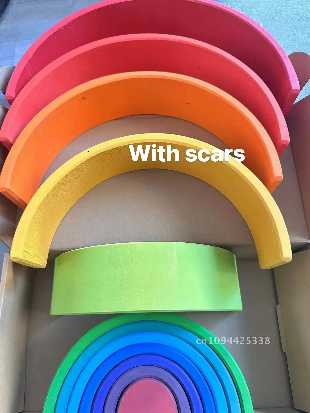 High Quality Wooden Toys Lime Wood Rainbow Arch Stacking Blocks Building Semi Color Sorting Peg Dolls Balls Slat for Kids Play