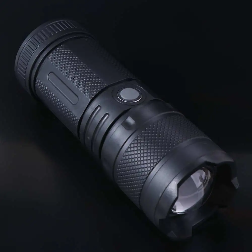 Powerful White Laser Flashlight Plastic Material With Tail COB Floodlight Telescopic Zoom Torch Light Waterproof Rechargeable
